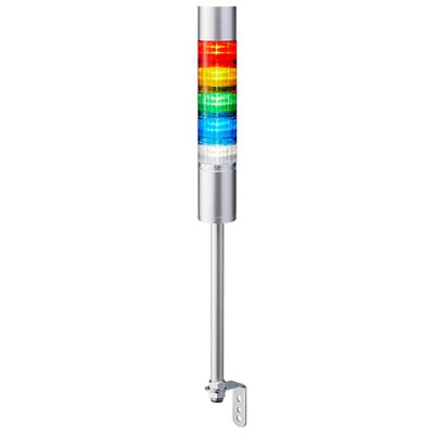 Patlite LR6-502LJBU-RYGBC Patlite LED Signal Tower With Buzzer, 5 Light Elements, Red/Yellow/Green/Blue/Clear, 24 V dc