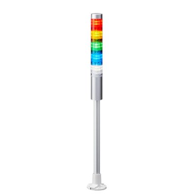 Patlite LR4-502PJNU-RYGBC Patlite LED Signal Tower, 5 Light Elements, Red/Yellow/Green/Blue/Clear, 24 V dc