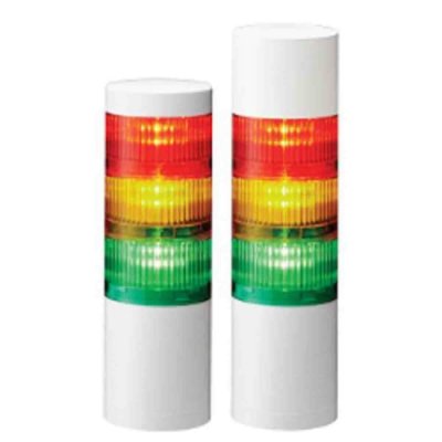 Patlite LA6-3DTNUB-RYG Patlite LA6 RGB LED Signal Tower With Buzzer, 3 Light Elements, RGB Multicolor, 24 V dc