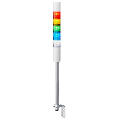 Patlite LR4-502LJBW-RYGBC Patlite LED Signal Tower With Buzzer, 5 Light Elements, Red/Yellow/Green/Blue/Clear, 24 V dc