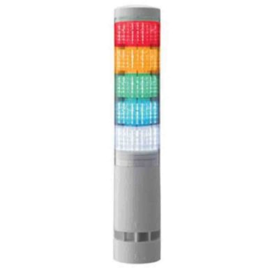 Patlite LA6-5DTNWB-RYGBC Patlite LA6 RGB LED Signal Tower With Buzzer, 5 Light Elements, RGB Multicolor, 24 V dc