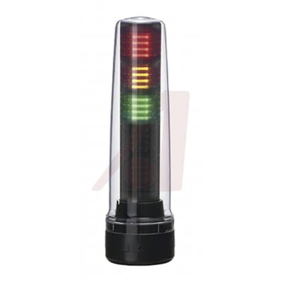 Patlite LS7-302DWH-RYG Patlite LED Signal Tower, 3 Light Elements, Red/Yellow/Green, 24 V dc