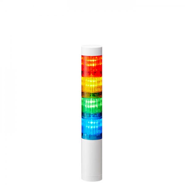 Patlite LR4-402WJNU-RYGB Coloured Signal Tower, 4 Lights, 24 V dc, Direct Mount