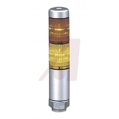 Patlite MPS-202-RY Coloured Signal Tower, 2 Lights, 24 V ac/dc, Direct Mount