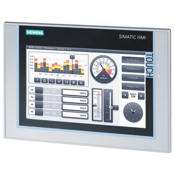 Siemens 6AV2124-0JC01-0AX0 TP900 Series Touch Screen HMI - 9 in, TFT Display