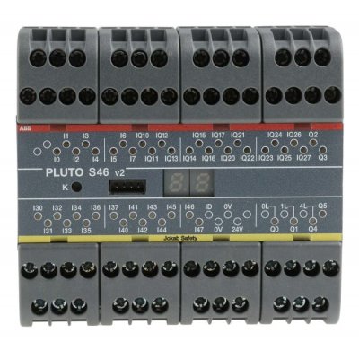 ABB 2TLA020070R1800  Pluto S46 v2  Series Safety Controller, 24 Safety Inputs, 16 Safety Outputs