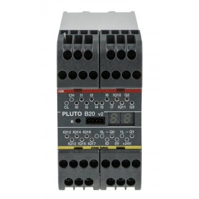 ABB 2TLA020070R4600  Pluto B20 v2  Series Safety Controller, 8 Safety Inputs, 4 Safety Outputs, 24 V dc