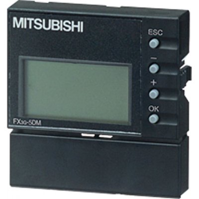 Mitsubishi FX33-5DM FX3GE Series Backlit STN LCD HMI Panel, 5 V dc Supply, 49.4 x 51.2 x 12 mm