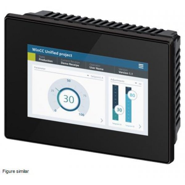 Siemens 6AV2128-3GB36-0AX0  Unified Comfort - Neutral Front Series Touch-Screen HMI Display - 7 in, TFT Display