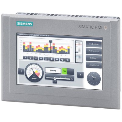 Siemens 6AV21240GC130AX0 Touch-Screen HMI Display - 7 in, TFT Display