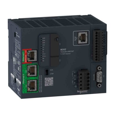 Schneider TM262M15MESS8T Logic Controller - 4 Inputs, 4 Outputs, Transistor