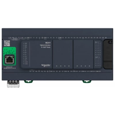 Schneider Electric TM241CE40R PLC CPU - 24 Inputs, 16 Outputs, Relay, Mini USB Interface
