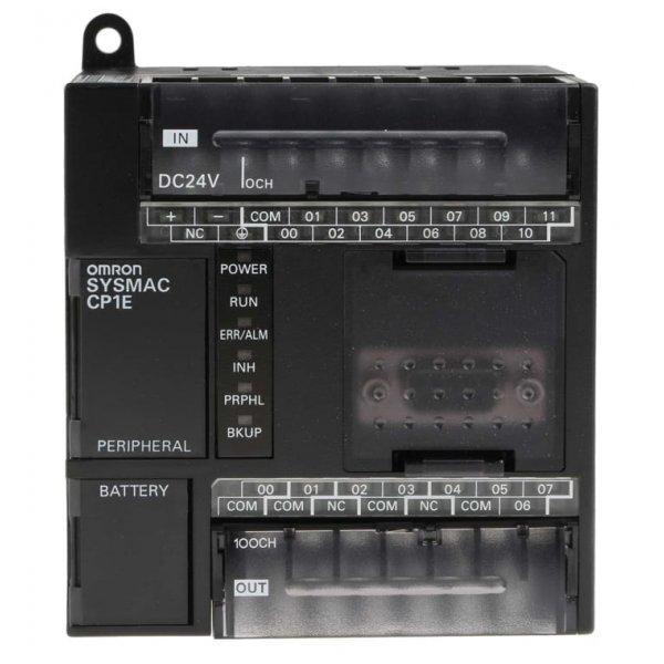 Omron CP1E-N20DR-D 12 Inputs, 8 (Relay) Outputs, Relay, For Use With CP1E Series