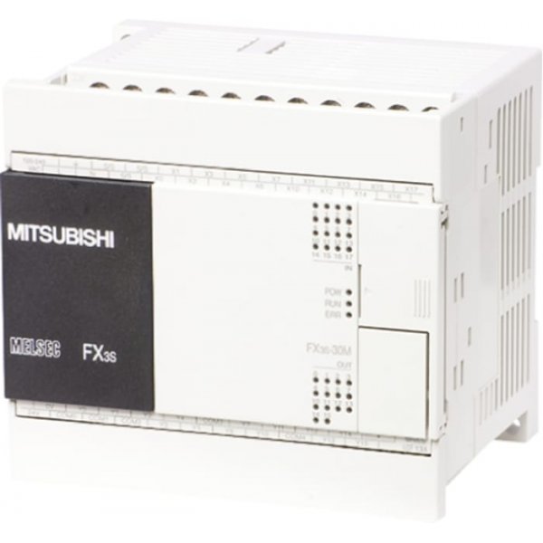 Mitsubishi FX3S-30MT-ESS PLC CPU - 16 Inputs, 14 Outputs, Relay, Transistor