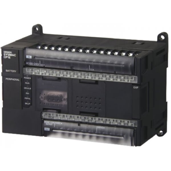Omron CP1E-N40DR-A PLC CPU - 24 Inputs, 16 (Relay) Outputs, Relay, For Use With CP1E Series