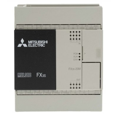 Mitsubishi FX3S-20MR-ES PLC CPU - 12 Inputs, 8 Outputs, Relay, Transistor