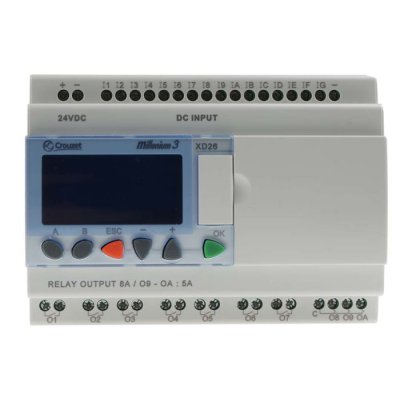 Crouzet 88974161 XD26 Logic Control - 16 Inputs, 10 Outputs, Relay, For Use With XD26 Series