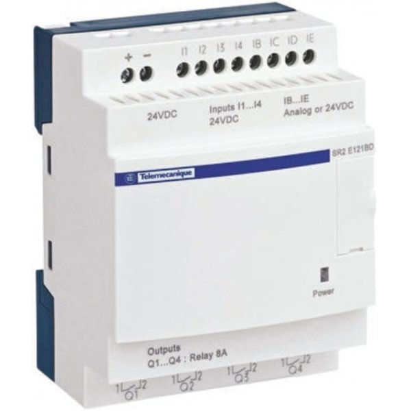 Schneider Electric SR2E201B  Logic Module - 12 Inputs, 8 Outputs, Relay, Computer, Operating Panel Interface