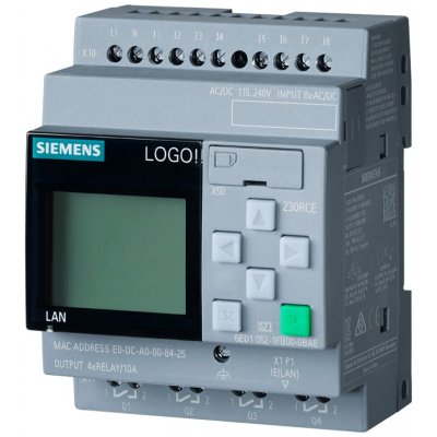 Siemens 6ED1052-1MD08-0BA1 PLC CPU - 12 Inputs, 4 Outputs, Relay