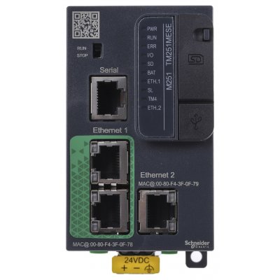 Schneider Electric TM251MESE Logic Controller, For Use With Modicon M251, Mini USB Interface