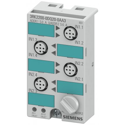 Siemens 3RK2200-0DQ20-0AA3 PLC I/O Module, AS-I