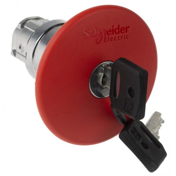 Schneider Electric ZB4BS964 Mount Emergency Button - Key Reset, Mushroom Head