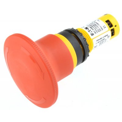 Eaton 121613 C22-PVT60P-K02  Mount Emergency Button - Twist to Reset, 22.5mm Cutout Diameter