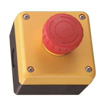 Idec FB1W-YW1B-V4E02R Mount E-Stop - Pushlock Turn Reset, 22mm Cutout Diameter