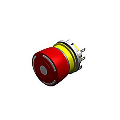 EAO 84-5020.0020  Mount Emergency Button - Turn to Release, 22.3mm Cutout Diameter