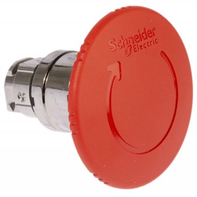Schneider Electric ZB4BS864 Mount Emergency Button - Twist to Reset, 22.5mm Cutout Diameter 