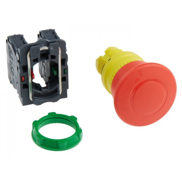 Schneider Electric XB5AT845 Red Emergency Stop Push Button, SPDT, 22mm Cutout