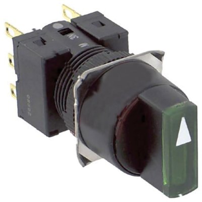 Omron A165W-T3MG-24D-2  Selector Switch - (DPDT) 16mm Cutout Diameter, Illuminated