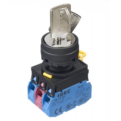 Idec YW1K-31BE21 Spring Return Selector Switch Complete - (2NO/NC) 22mm 