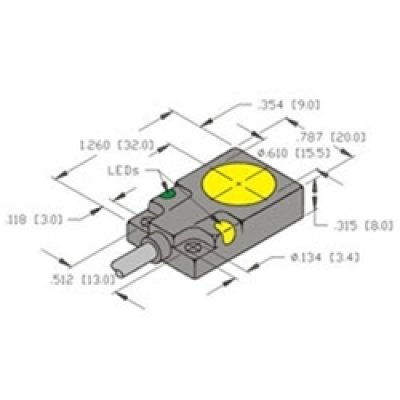 Turck BI5U-Q08-AP6X2-V1131 PNP Inductive Sensor 32mm