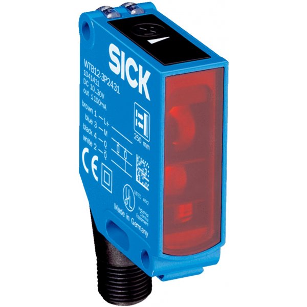 Sick WTB12-3N1131 Photoelectric Sensor with Block Sensor, 20 mm → 350 mm Detection Range