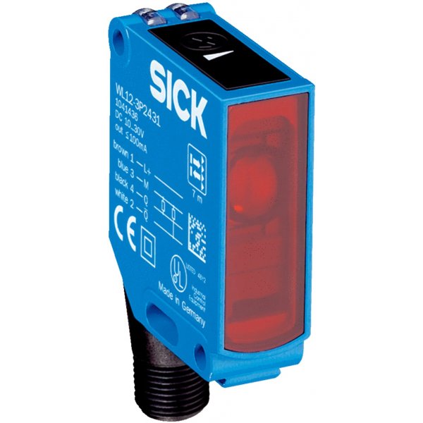 Sick WL12-3V2431 Photoelectric Sensor with Block Sensor, 7 m Detection Range