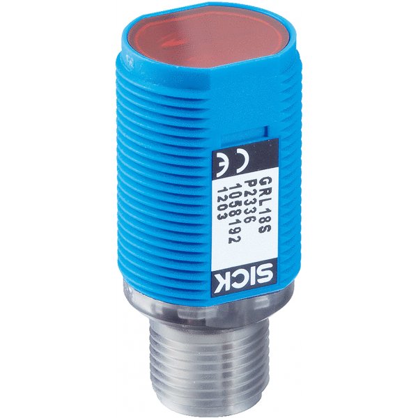 Sick GRL18S-P2436 Retroreflective Photoelectric Sensor, Barrel Sensor, 60 mm → 6 m