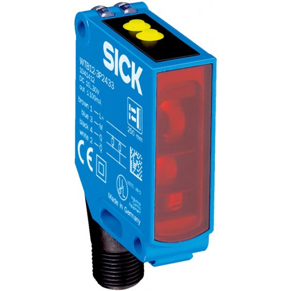 Sick WTB12-3N2433  Photoelectric Sensor with Block Sensor, 20 mm → 350 mm Detection Range