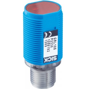 Sick GRL18S-N2436 Retroreflective Photoelectric Sensor with Barrel Sensor, 7.2 m Detection Range