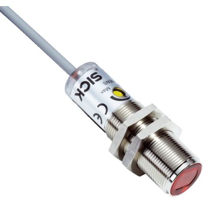 Sick VSE180-2P41132 Sick Through Beam Photoelectric Sensor with Barrel Sensor, 0 → 28 m Detection Range