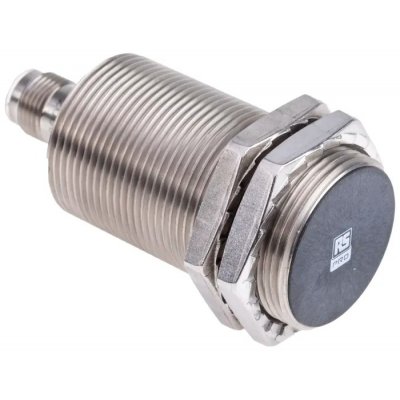 RS PRO 206-6146 Inductive Barrel-Style Proximity Sensor, M30 x 1.5, 15 mm Detection