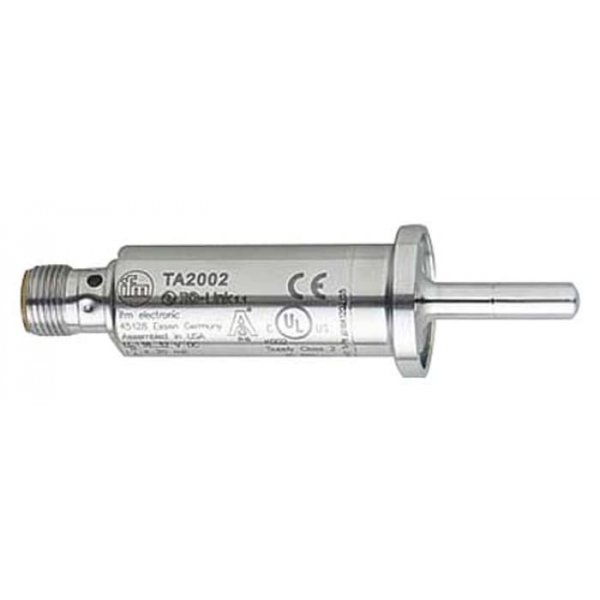 ifm electronic TA2002 Sensor, 6mm Dia, 25mm Long, 4 Wire, 3/4 in Tri-Clamp (ISO 2852), +200°C Max