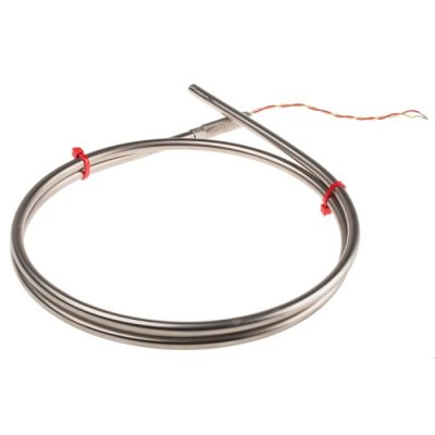 RS PRO 847-1104 Type K Thermocouple 1m Length, 6mm Diameter → +1100°C