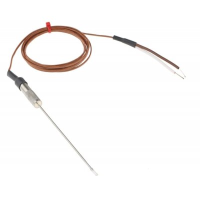 RS PRO 219-4674 Type T Thermocouple 100mm Length, 1.6mm Diameter → +250°C