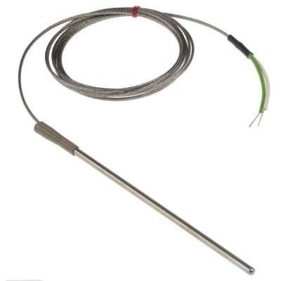 RS PRO 762-1128 Type K Thermocouple 150mm Length, 4.5mm Diameter → +350°C