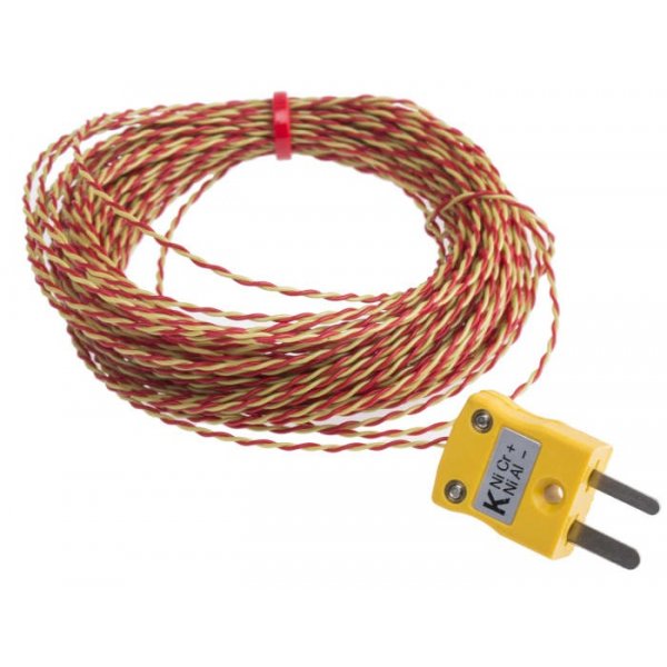 RS PRO 847-9757 Type K Thermocouple 10m Length, → +250°C