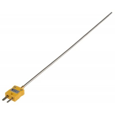 RS PRO 804-7915 Type K Thermocouple Connector 250mm Length, 3mm Diameter, -40°C → +1100°C