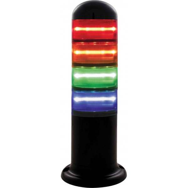 RS PRO 220-5041 RS PRO 220-5041 Red/Green/Amber/Blue Signal Tower, 4 Lights, 24 V