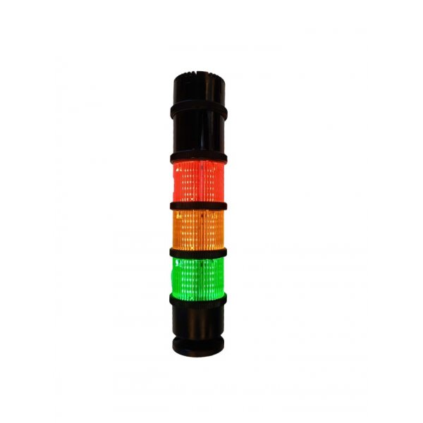 RS PRO 222-2447 Red/Green/Amber Signal Tower, 3 Lights, 24 V ac/dc, Base Mount
