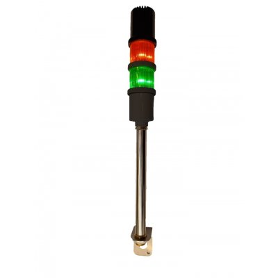 RS PRO 222-2444 Red/Green Buzzer Signal Tower, 2 Lights, 240 V ac, Screw Mount